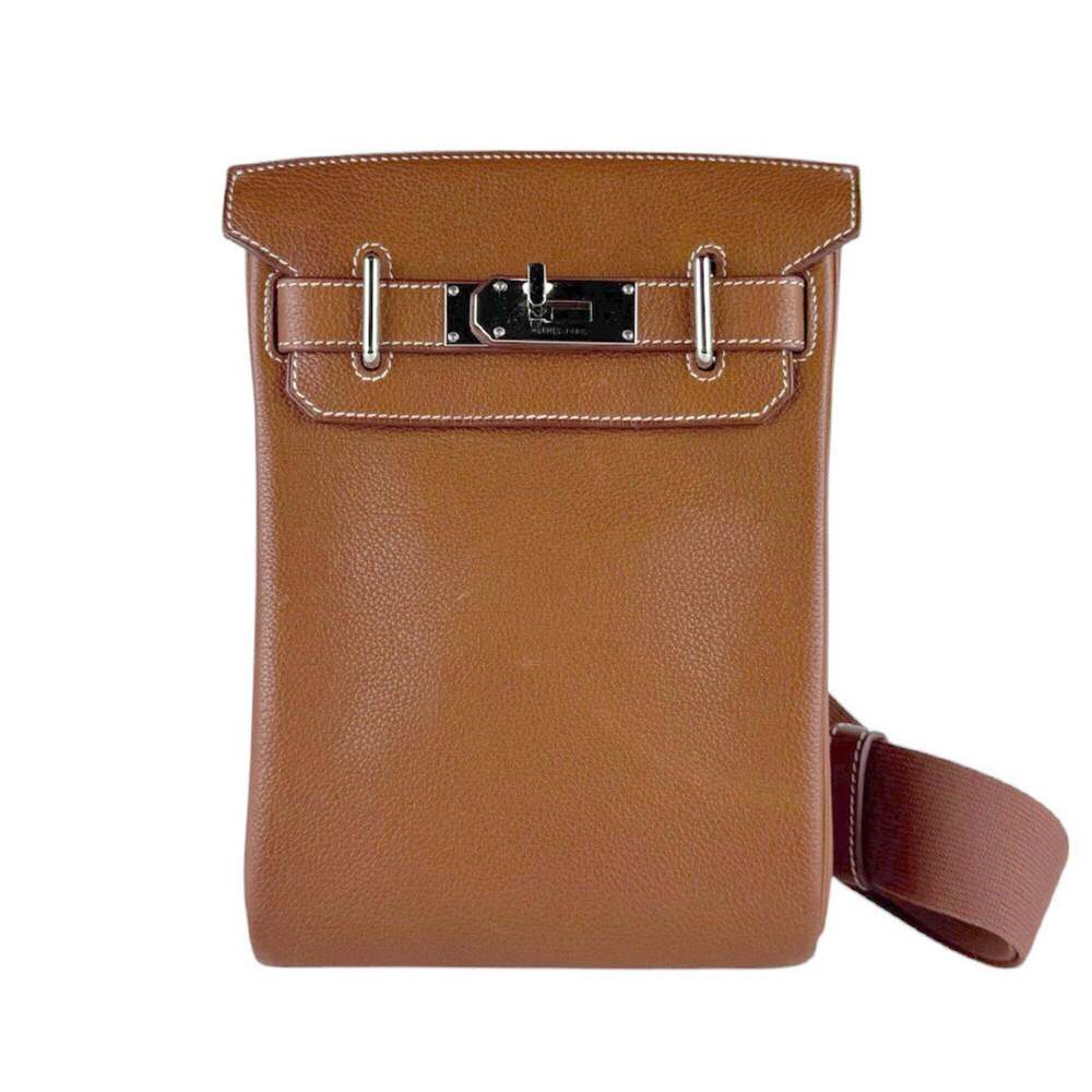 Hermes HERMES Body Bag Accad PM Togo Gold Silver Men's z9502